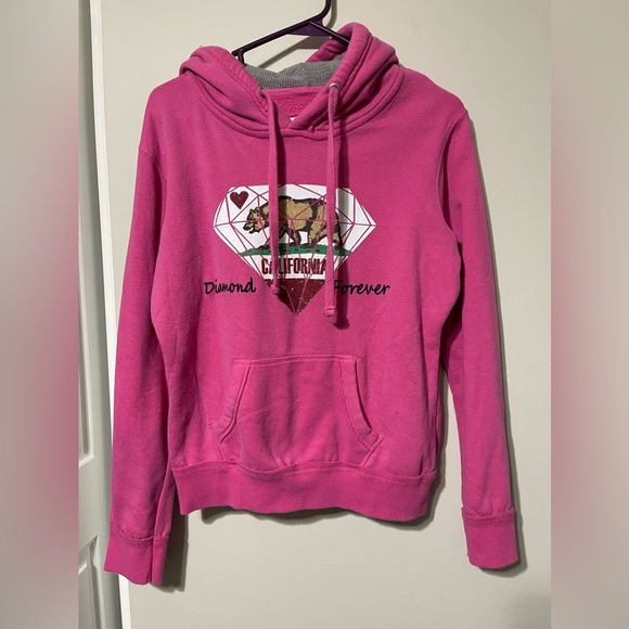 Green Sleeved Tops - Pink Long Sleeve California Sweatshirt